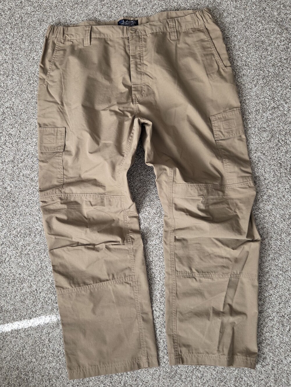 LAPG Pants Men's‎ 40x29.5 Tactical Core Cargo Ripstop Khaki BTP9001
